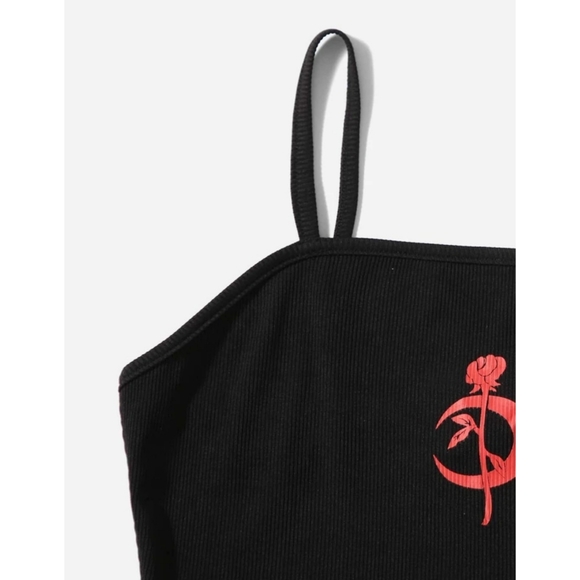 Floral & Moon Print Criss Cross Cami Top NWT - Picture 4 of 4